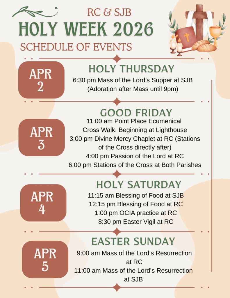 Holy Week 2026 Schedule